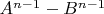 $A^{n-1}-B^{n-1}$