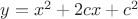 $y=x^{2}+2cx+c^{2}$