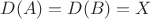 $D(A) = D(B) = X$