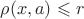 $\rho(x,a)\leqslant r$