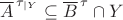 $\overline{A}^{\, \tau _{|Y}}  \subseteq  \overline{B}^{\, \tau }  \cap Y$
