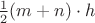 ${1\over2}(m+n)\cdot h$