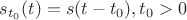 $s_{t_0}(t)=s(t-t_0), t_0>0$