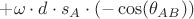 $ + \omega \cdot d \cdot s_{A} \cdot (-\cos (\theta_{AB}))$