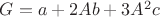 $G=a+2 A b+3 A^2 c$