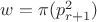 $w= \pi (p_{r+1}^2)$