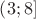 $\left(3;8\right]$