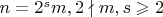 $n=2^s m, 2\nmid m, s\geqslant 2$