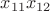 $x_{11}x_{12}$