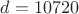$d=10720$