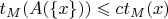 $$t_M(A(\{x\}))\leqslant ct_M(x)$$