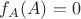 $f_A(A)=0$