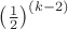 $\left(\frac{1}{2}\right)^{(k-2)}$