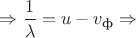 $\Rightarrow \dfrac{1}{\lambda}=u-v_\text{ф} \Rightarrow$