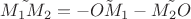 $\tilde{M_1M_2} = - \tilde{OM_1} - \tilde{M_2O}$