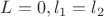 $L = 0 , l_1 = l_2$