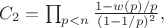 $C_2=\prod_{p<n} \frac {1-w(p)/p}{(1-1/p)^2},$