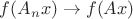 $f(A_{n}x)\to f(Ax)$
