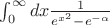 $\int_0^\infty dx\frac{1}{e^{x^2}-e^{-\alpha}}$