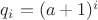 $q_{i}=(a+1)^{i}$