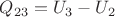 $Q_{23}=U_3-U_2$