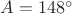 $A=148^{\circ}$