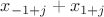 $x_{-1+j}+x_{1+j}$