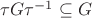$\tau
G\tau^{-1}\subseteq G$