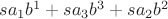 $sa_1b^1+sa_3b^3+sa_2b^2$