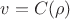 $v=C(\rho)$