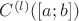 $C^{(l)}([a;b])$
