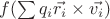 $f(\sum q_i \vec{r_i}\times\vec{v_i})$