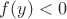 $f(y)<0$