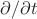 $\partial/\partial t$