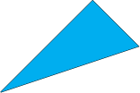 \begin{tikzpicture}
\draw[cblue] (0,0)--(3,1)--(2,2)--(0,0);
\fill[cyan] (0,0)--(3,1)--(2,2)--(0,0);
\end{tikzpicture}