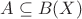 $A \subseteq B(X)$