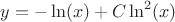 $y=-\ln(x)+C\ln^2(x)$