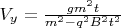 $V_y=\frac{gm^2t}{m^2-q^2B^2t^2}$