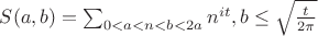 $S(a,b)=\sum_{0<a<n<b<2a}{n^{it}}, b\le \sqrt{\frac{t}{2\pi}}$