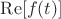 $\operatorname{Re}[f(t)]$