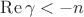 $\operatorname{Re}\gamma< -n$