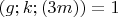 $(g;k;(3m))=1$