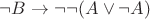 $\neg B \to \neg\neg(A \vee \neg A)$