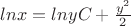 $lnx=lnyC+\frac{y^2}{2}$