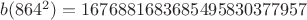 $b(864^2) = 1676881683685495830377957$