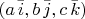 $ (a \, \bar i, b \, \bar j, c \, \bar k)$