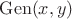 $\operatorname{Gen}(x,y)$