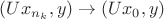 $(Ux_{n_k},y) \to (Ux_0,y)$