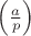 $\left(\frac{a}{p}\right)$ $\left(\frac{a}{p}\right)$