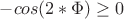 $-cos(2*\Phi) \ge 0 $